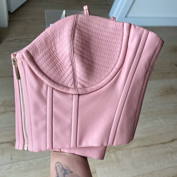 Oh Polly Pink Bustier Top - Picture 2 of 6